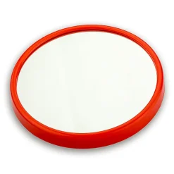 Miroir Grossissant 13 Cm Avec Ventouse Et Cadre Rouge
