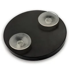 Miroir Grossissant Avec Ventouses Et Cadre Noir 13 Cm