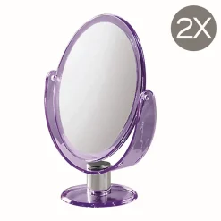 Miroir Grossissant Double Face Lilas 2X