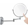 Miroir grossissant mural, miroir de maquillage mural télescopique