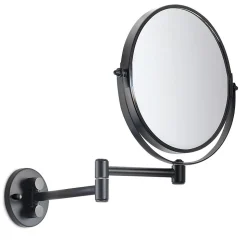 Miroir Grossissant Pour Montage Mural, Réglable, Laiton Noir Mat