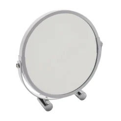 Miroir Grossissant Rond À Deux Faces En Résine Blanche