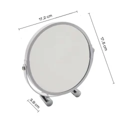 Miroir Grossissant Rond À Deux Faces En Résine Blanche