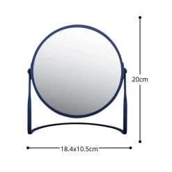 Miroir grossissant sur pied Acier AKIRA Bleu mat Spirella