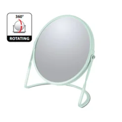 Miroir grossissant sur pied Acier AKIRA Vert Glacé mat Spirella