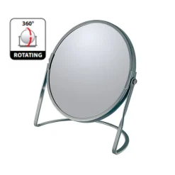 Miroir grossissant sur pied Acier AKIRA Gris mat Spirella