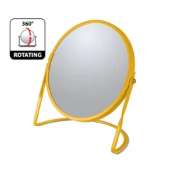 Miroir grossissant sur pied Acier AKIRA Safran mat Spirella