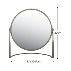 Miroir grossissant sur pied Acier AKIRA Taupe mat Spirella