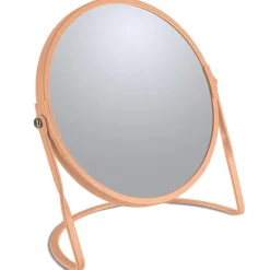 Miroir grossissant sur pied Acier AKIRA Pêche mat Spirella