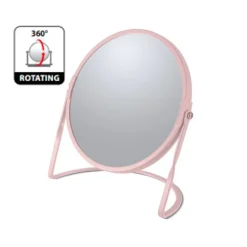 Miroir grossissant sur pied Acier AKIRA Rose mat Spirella