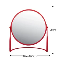 Miroir grossissant sur pied Acier AKIRA Rouge mat Spirella