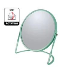 Miroir grossissant sur pied Acier AKIRA Vert mat Spirella
