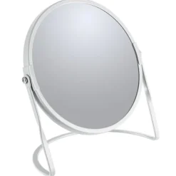 Miroir grossissant sur pied Acier AKIRA Blanc mat Spirella