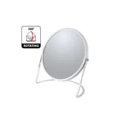 Miroir grossissant sur pied Acier AKIRA Blanc mat Spirella