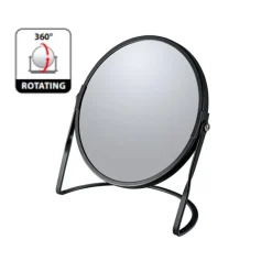 Miroir grossissant sur pied Acier AKIRA Noir mat Spirella