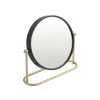 Miroir grossissant sur pied Acier BLY Noir mat Doré Spirella