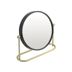 Miroir grossissant sur pied Acier BLY Noir mat Doré Spirella