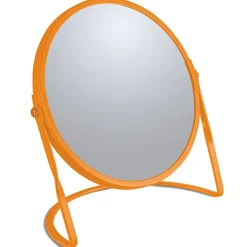 Miroir grossissant sur pied Acier AKIRA Orange mat Spirella