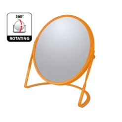 Miroir grossissant sur pied Acier AKIRA Orange mat Spirella