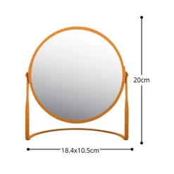 Miroir grossissant sur pied Acier AKIRA Orange mat Spirella