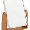 Miroir grossissant x 1 et x 2, Rectangulaire, pose libre, blanc et bois, L.16,3 x l.5,5 x H.10,5 cm, MSV Oslo
