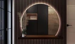 Miroir LED forme originale 70x80 cm lumière neutre 1 pc