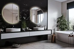 Miroir LED forme originale 70x80 cm lumière neutre 1 pc