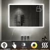 Miroir LED lumineux TEMEO 90 x 120 cm (ou 120x90) antibuée + intensité 2100 lms & couleur réglables salle de bain - Saniverre
