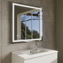 Miroir LED modulable et antibuée VISTA PLUS - 80x80 cm