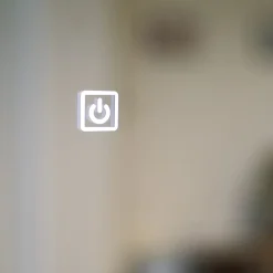 Miroir Led 100X70 Avec Allumage Tactile Et Horloge Digitale Intégrée