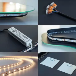 Miroir LED 84x100 cm contemporain lumière neutre 1 pc