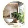 Miroir LED 70x80 cm style épuré lumière chaude 1 pc