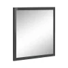 Miroir Lelia, Miroir de salle de bain, 100% Made in Italy, 60x2h60 cm, Anthracite Brillant