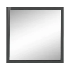 Miroir Lelia, Miroir de salle de bain, 100% Made in Italy, 60x2h60 cm, Anthracite Brillant