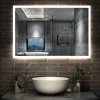 Miroir lumineux à LED, 90x70cm, dimmable, avec mémoire et anti-buée, IP44, horizontal/vertical, blanc froid, AICA SANITAIRE
