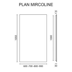 Miroir MIRCOLINE - 70x105cm - Sans applique
