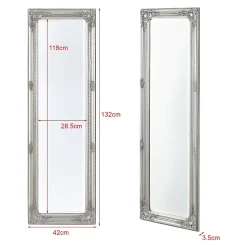 Miroir mural 132 x 42 x argente Helloshop26
