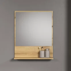 Miroir mural avec 1 tablette L60 cm - PUREBLISS