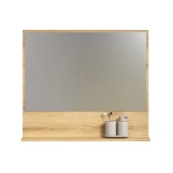 Miroir mural avec 1 tablette L80 cm - PUREBLISS
