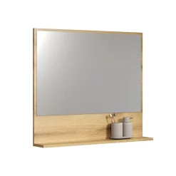 Miroir mural avec 1 tablette L80 cm - PUREBLISS