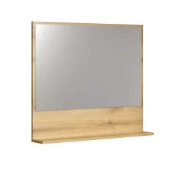 Miroir mural avec 1 tablette L80 cm - PUREBLISS