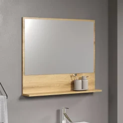 Miroir mural avec 1 tablette L80 cm - PUREBLISS