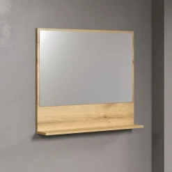 Miroir mural avec 1 tablette L80 cm - PUREBLISS