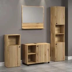 Miroir mural avec 1 tablette L80 cm - PUREBLISS