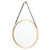 Miroir mural avec cadre en bambou marron Helloshop26