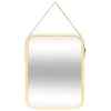 Miroir mural avec lanière en cuir 45x35cm - Marron- 5five