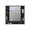 Miroir mural avec étagère - Mélaminé - Noir - 72 - 76 - 20 cm
