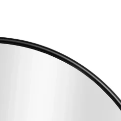 Miroir mural diamètre 40 cm cadre aluminium noir Helloshop26