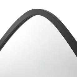 Miroir mural forme arrondie 64 x noir Helloshop26