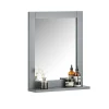 Miroir Mural Meuble Salle de Bain avec 1 étage Plateau, FRG129-SG, SoBuy